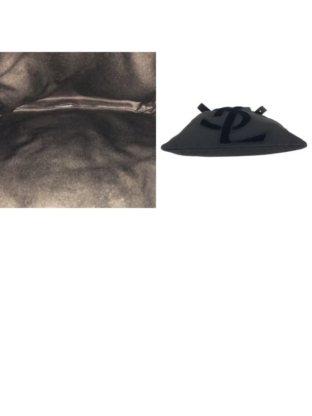 Saint Laurent Rive Gauche Vintage Kahala YSL Black Canvas Tote